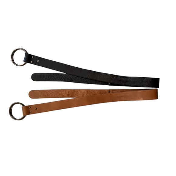 Eileen Fisher Wrap Belt with O-ring Closure Black / Brown - Picture 5 of 12